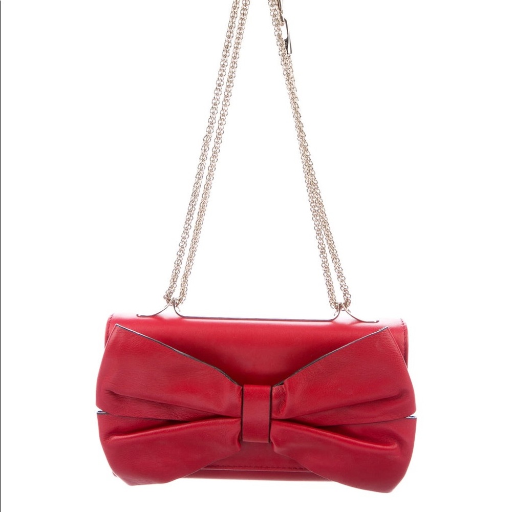 VALENTINO Bow Flap Leather Shoulder bag